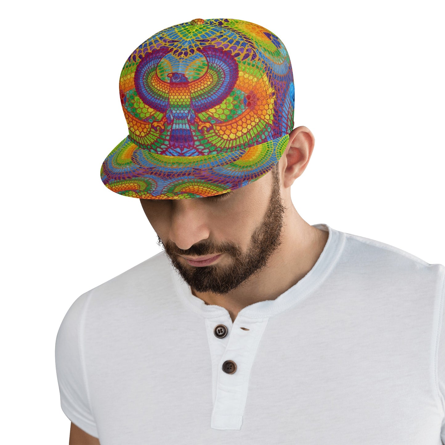 Rainbow Eagle of Horus Snapback Hat