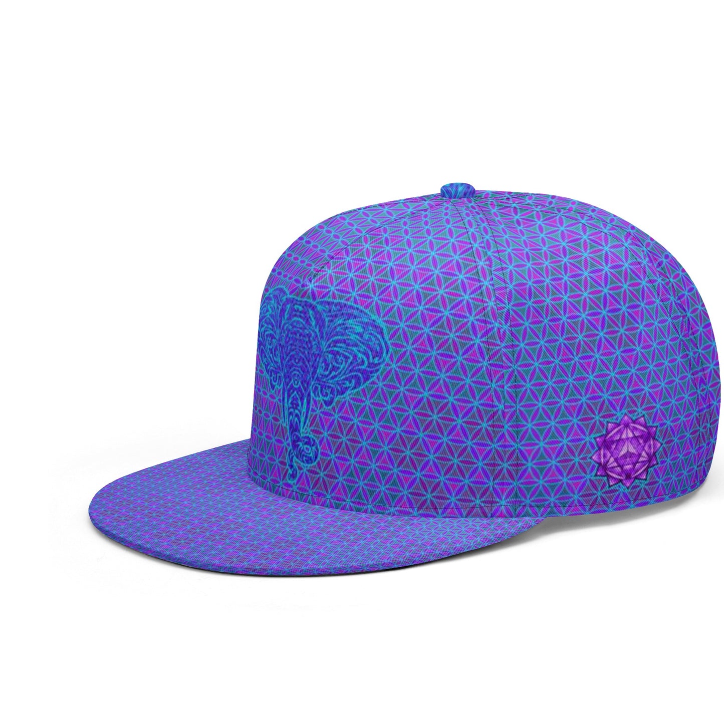 Elephant Flower of Life Snapback Hat