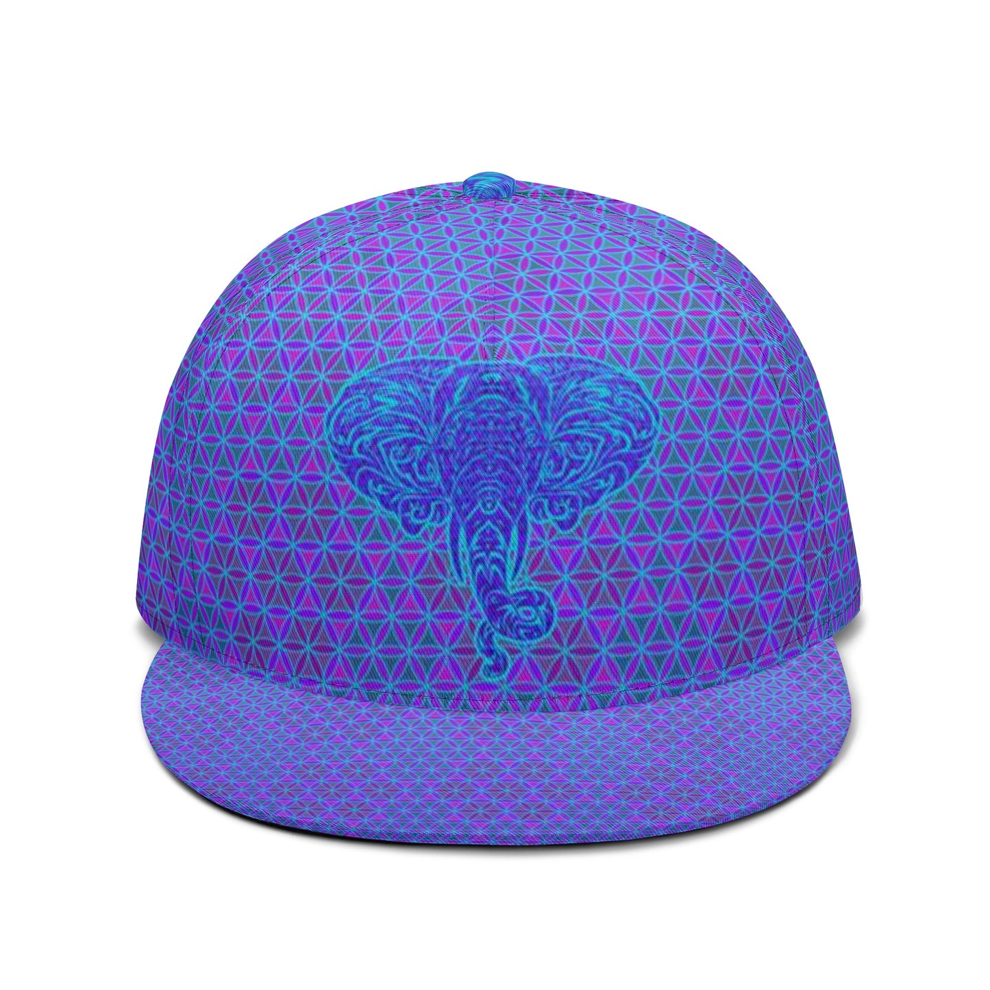Elephant Flower of Life Snapback Hat