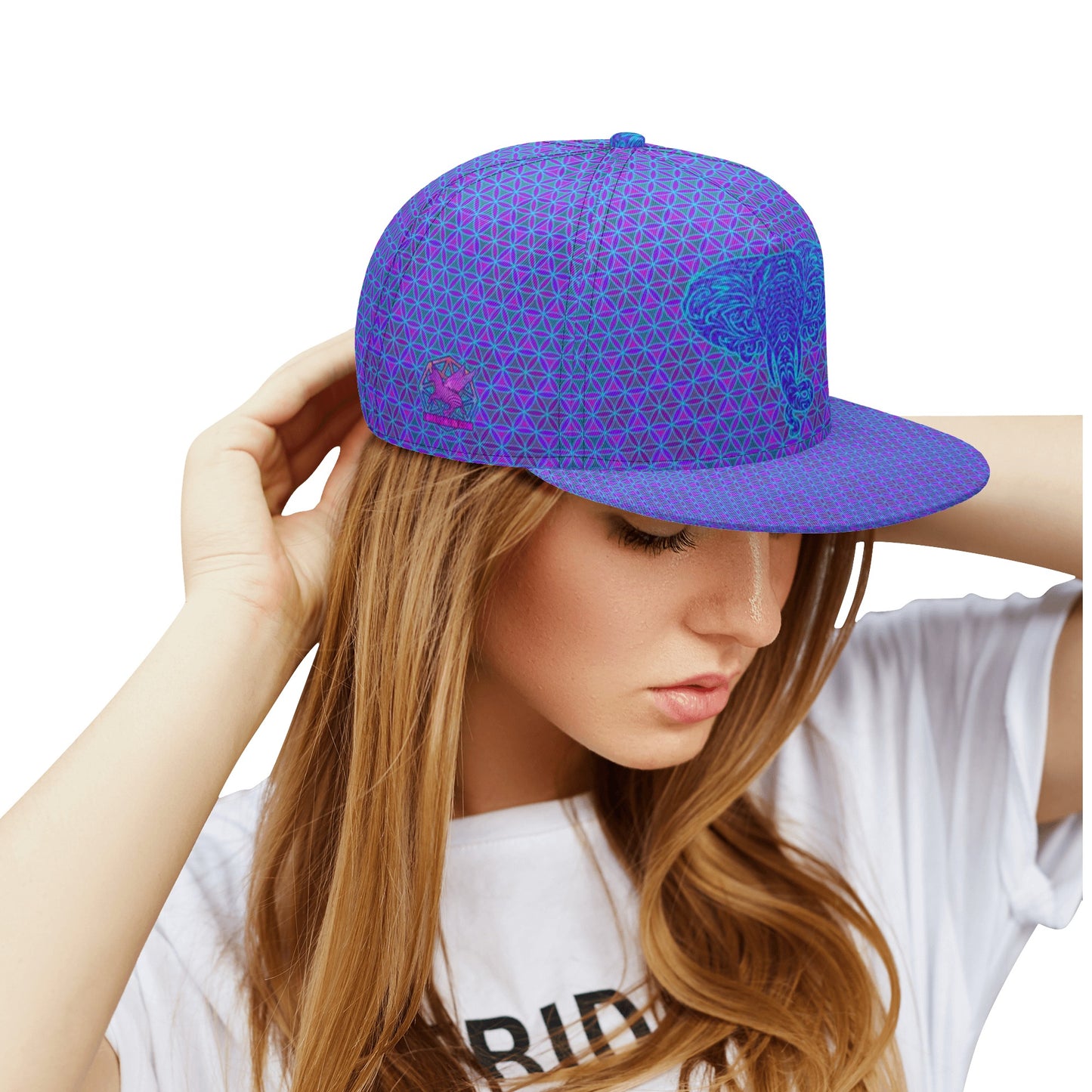 Elephant Flower of Life Snapback Hat