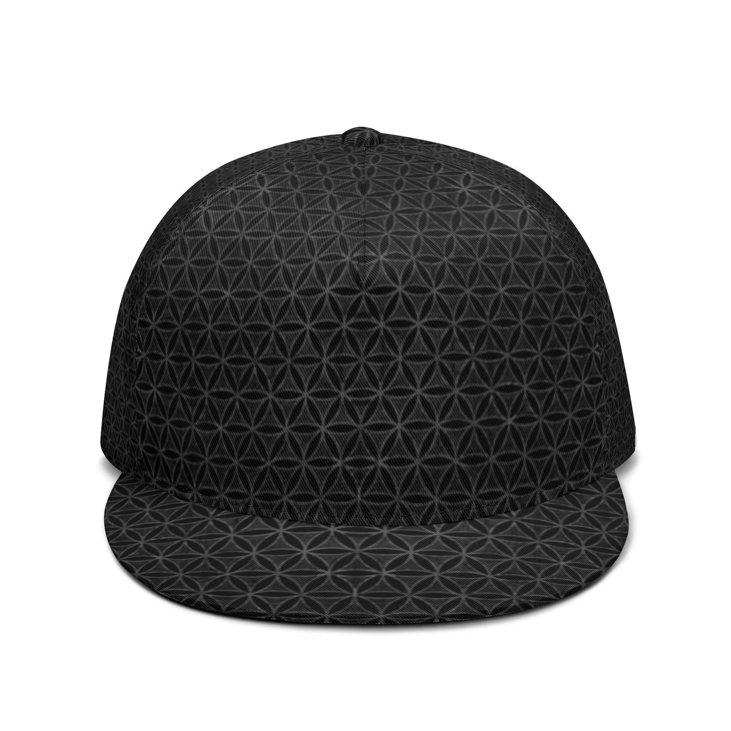 Black Flower of Life Snapback Hat