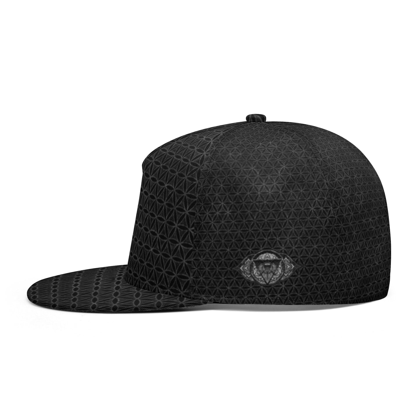 Black Flower of Life Snapback Hat