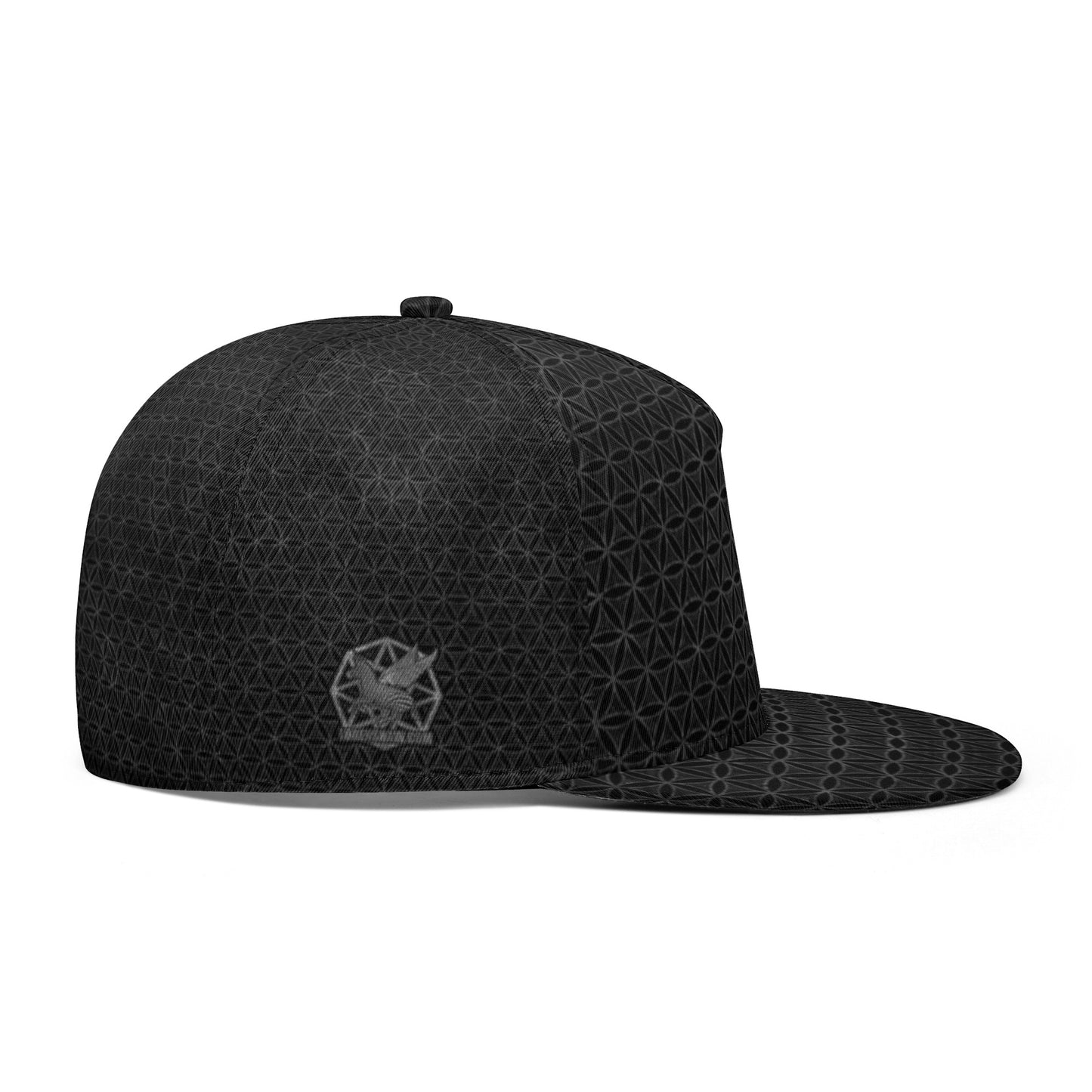 Black Flower of Life Snapback Hat