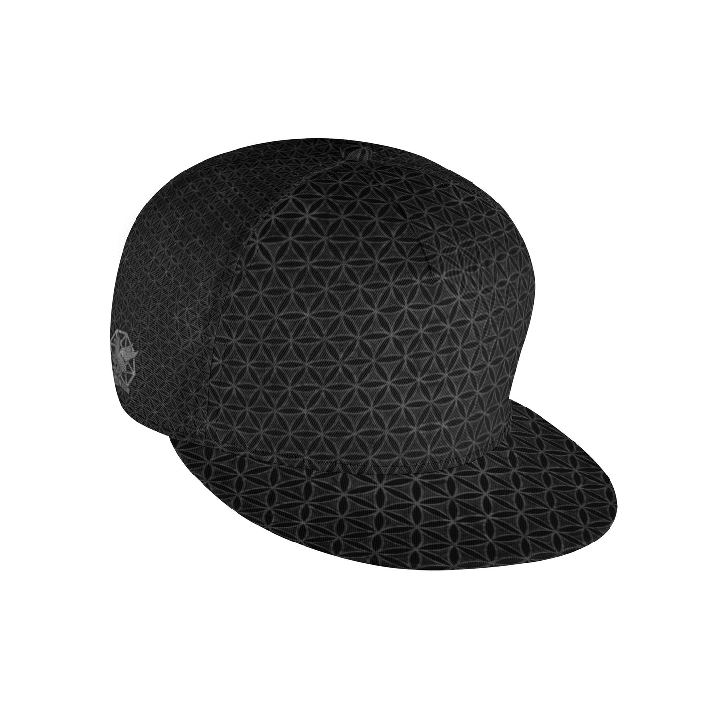Black Flower of Life Snapback Hat