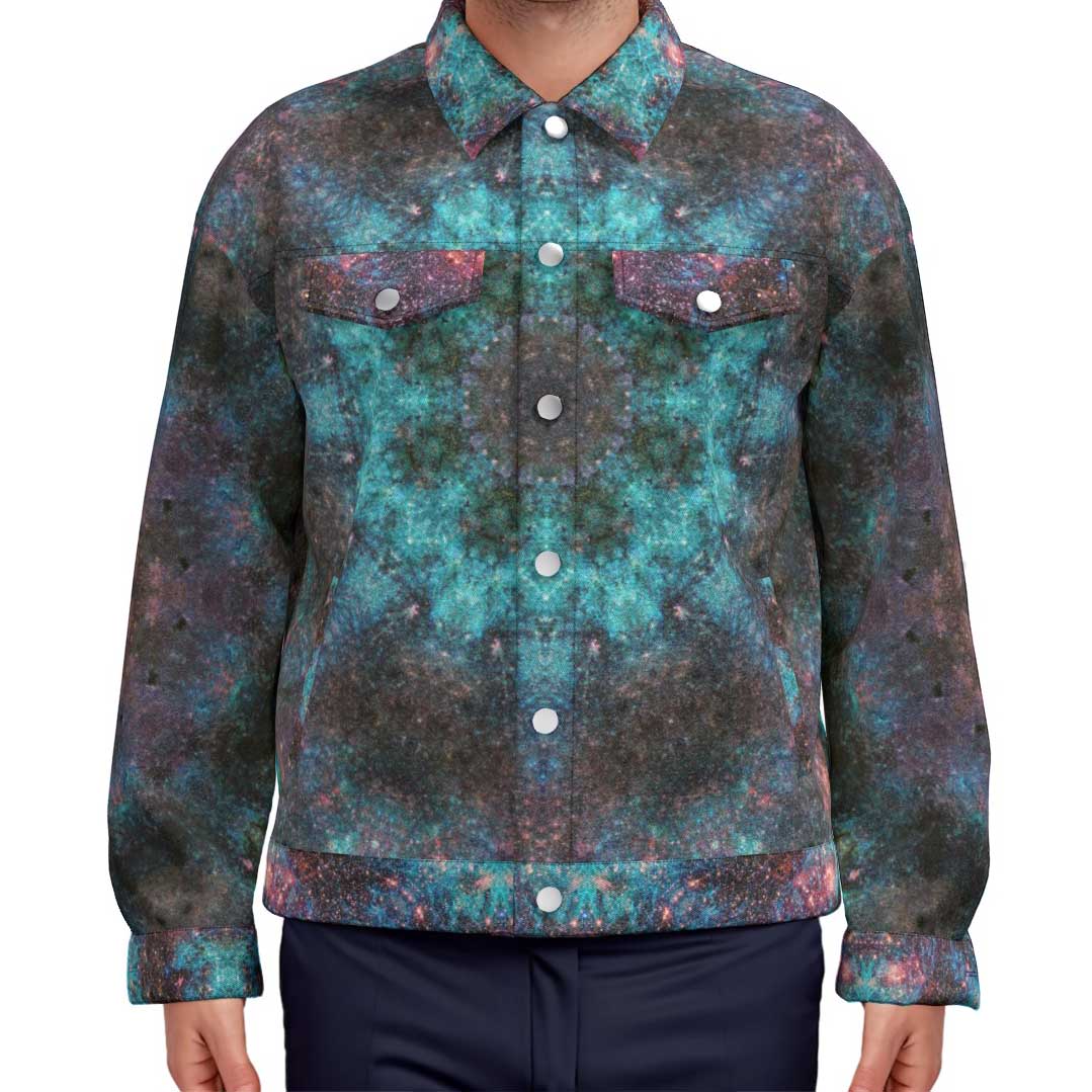 Milky Way Rising Unisex Cotton Lapel Jacket