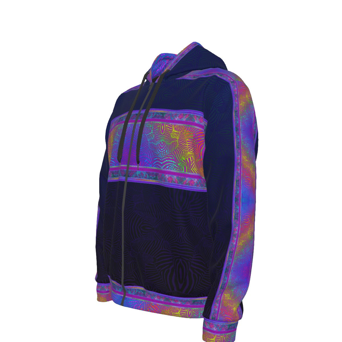 Zebra Rainbows Premium Zip Hoodie
