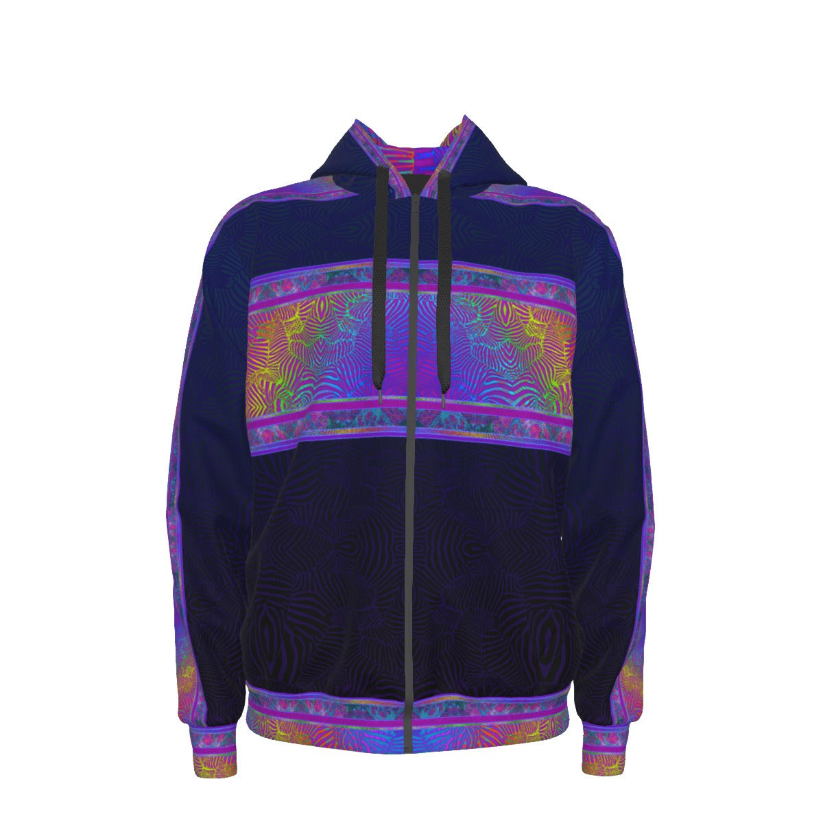Zebra Rainbows Premium Zip Hoodie