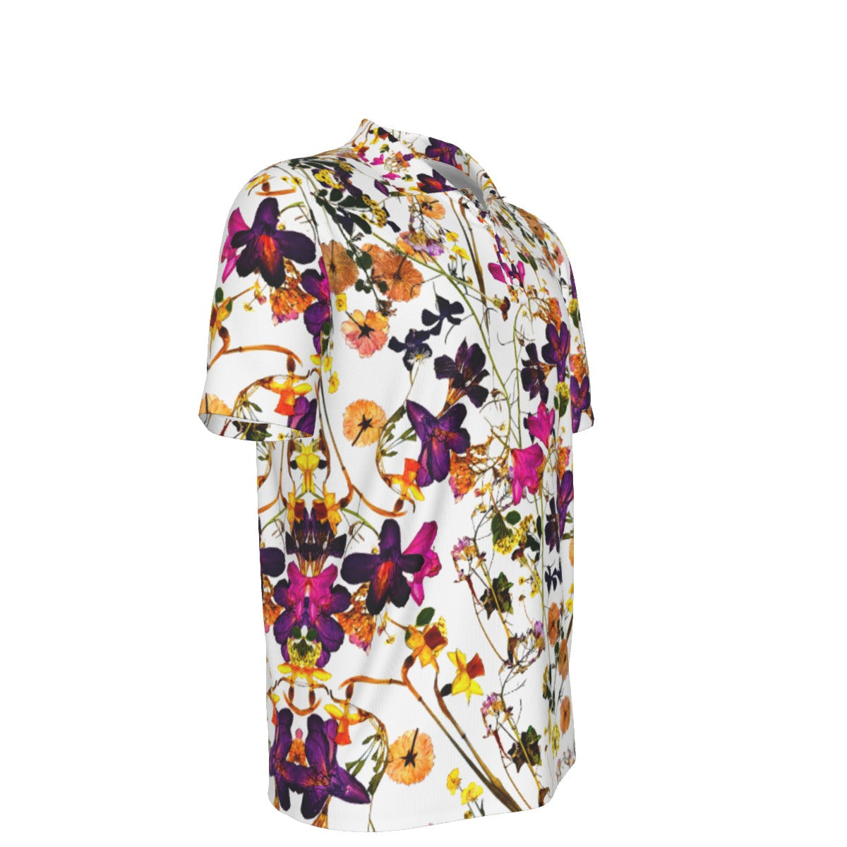 Spring Floral Fling Stretch Polo Golf Shirt