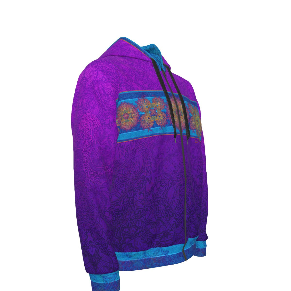 Psychedelic Jellyfish Premium Zip Hoodie