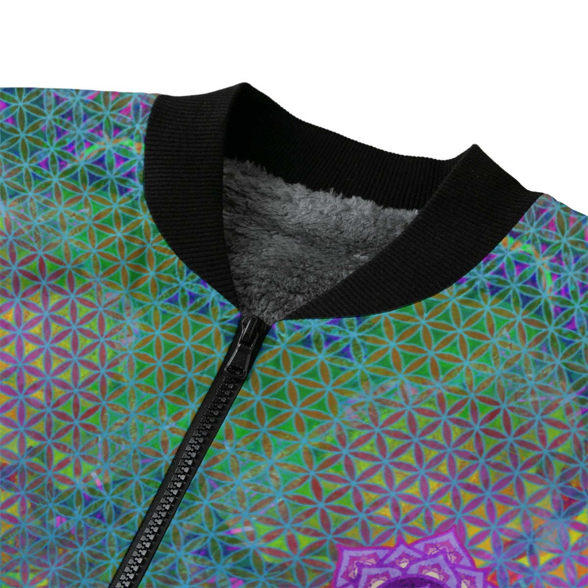 Chakra Awakening Bomber Jacket w/ Sherpa Lining