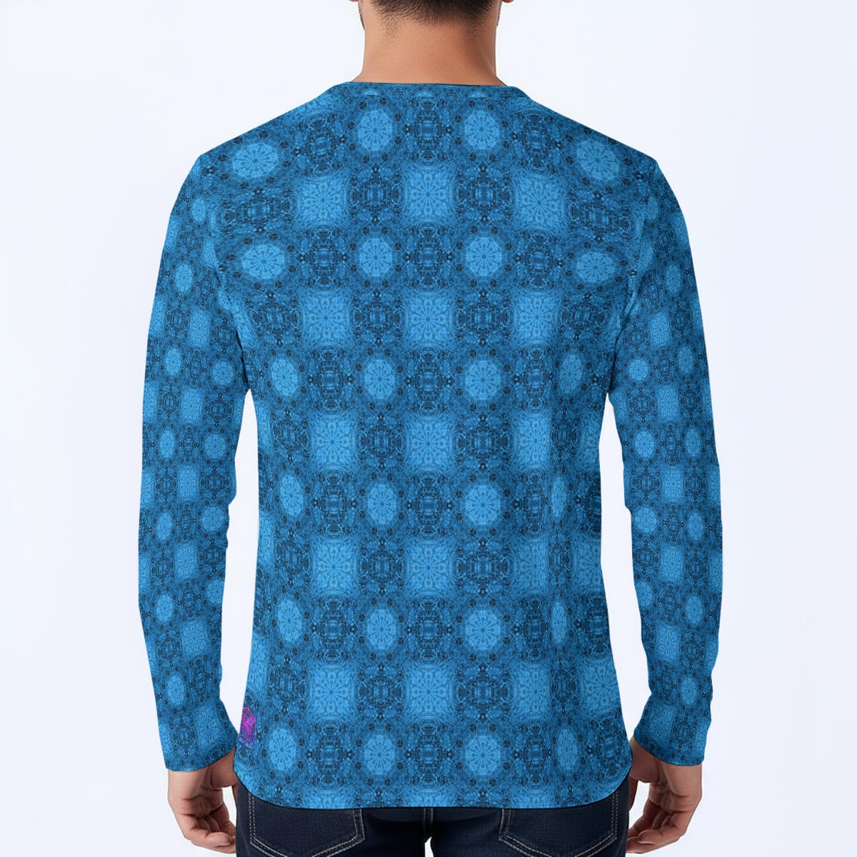 Aquamarine Stardust Long-Sleeve Henley Shirt