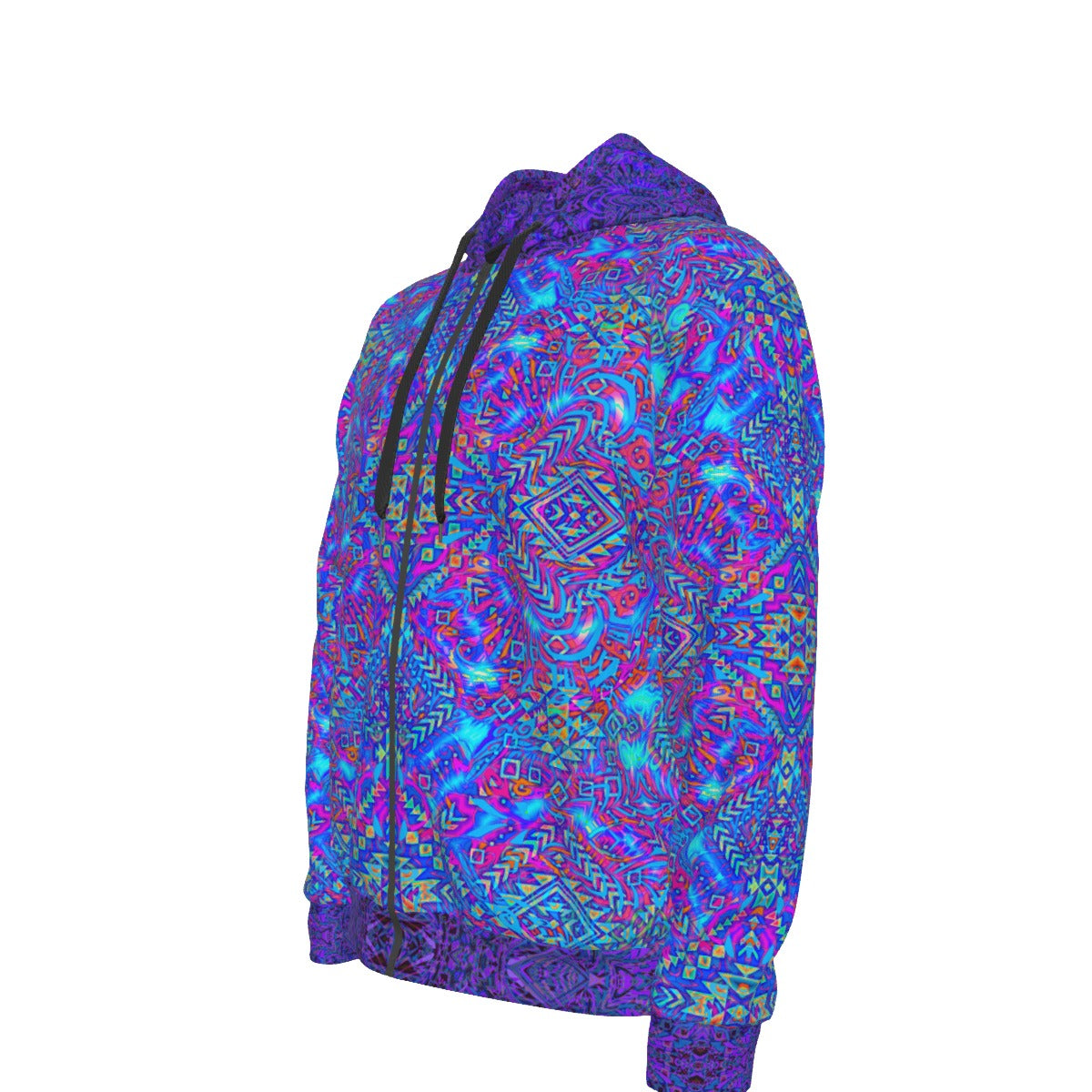 Psychedelic Azul Aztec Premium Zip Hoodie