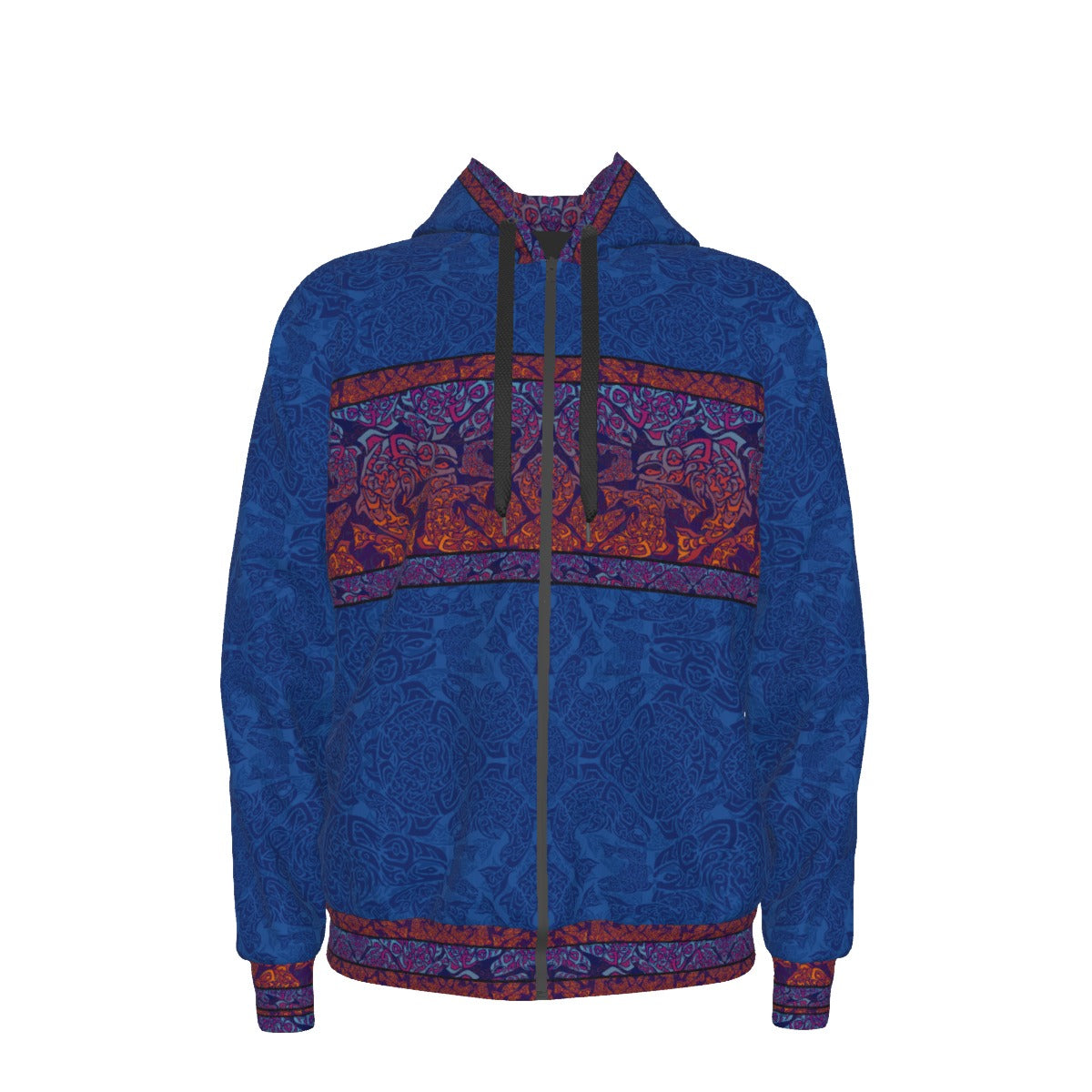 Tribal Salmon Premium Zip Hoodie