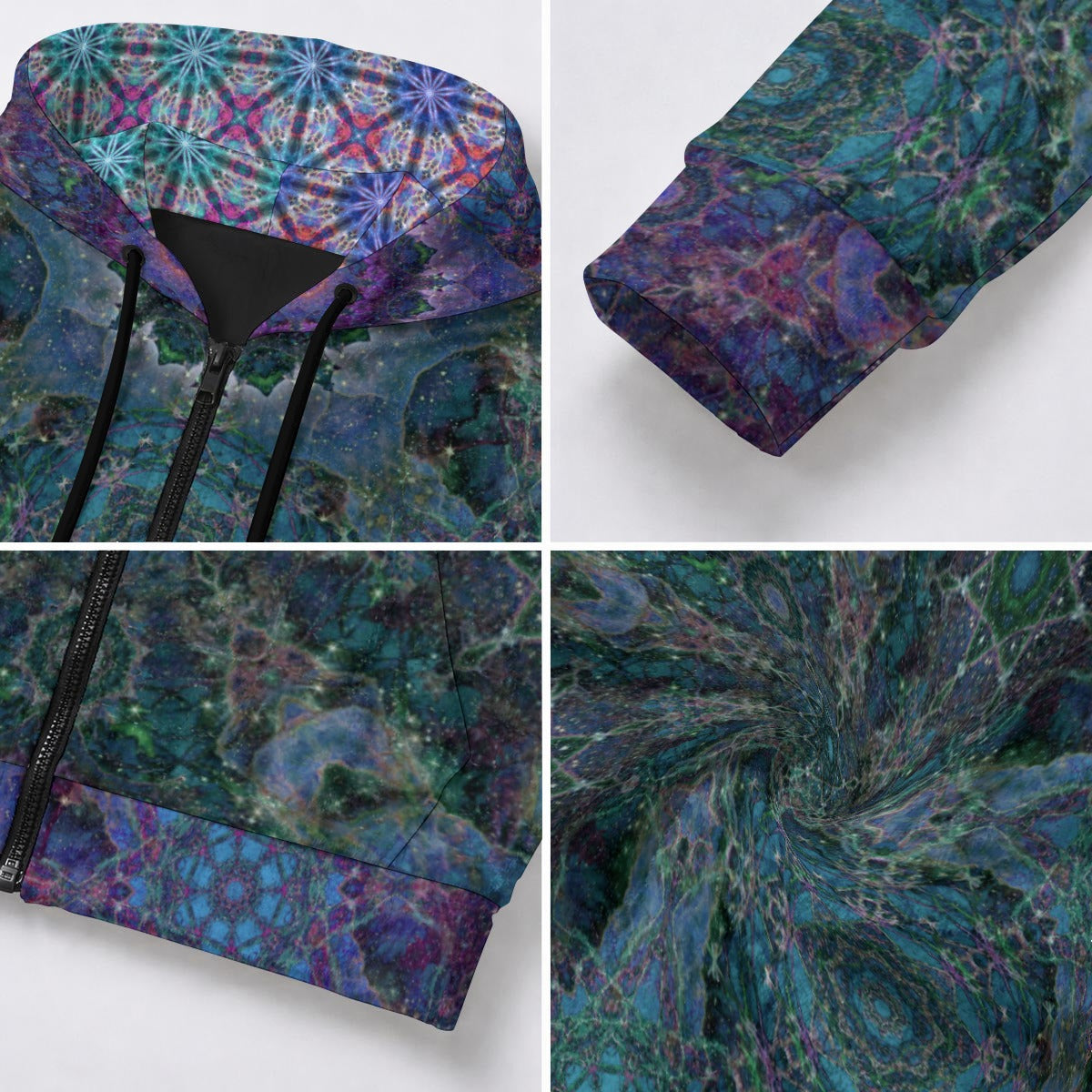 Cosmic Vision Crushed Velvet Zip Hoodie