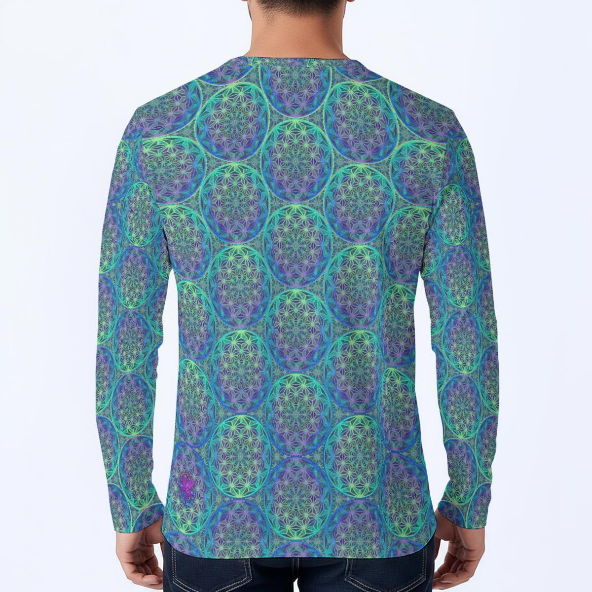 Birth of a Star Teal Long-Sleeve Henley Shirt