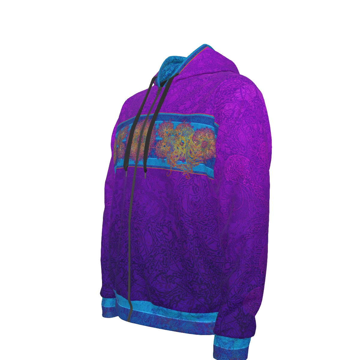Psychedelic Jellyfish Premium Zip Hoodie