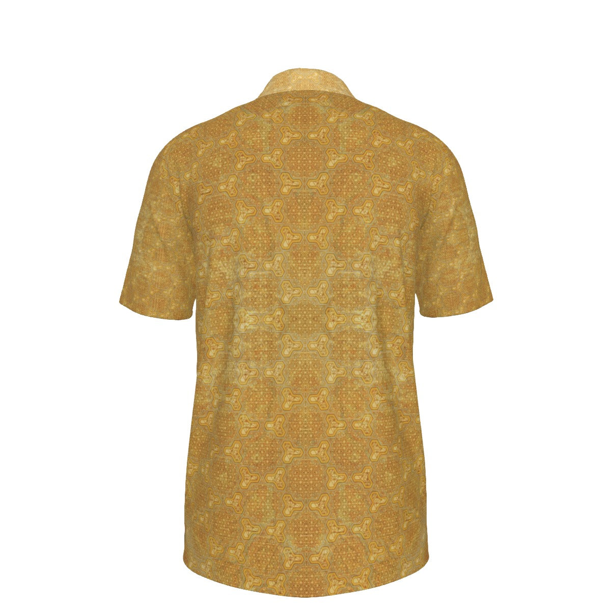 Metatron's Cube Tan Stretch Polo Golf Shirt