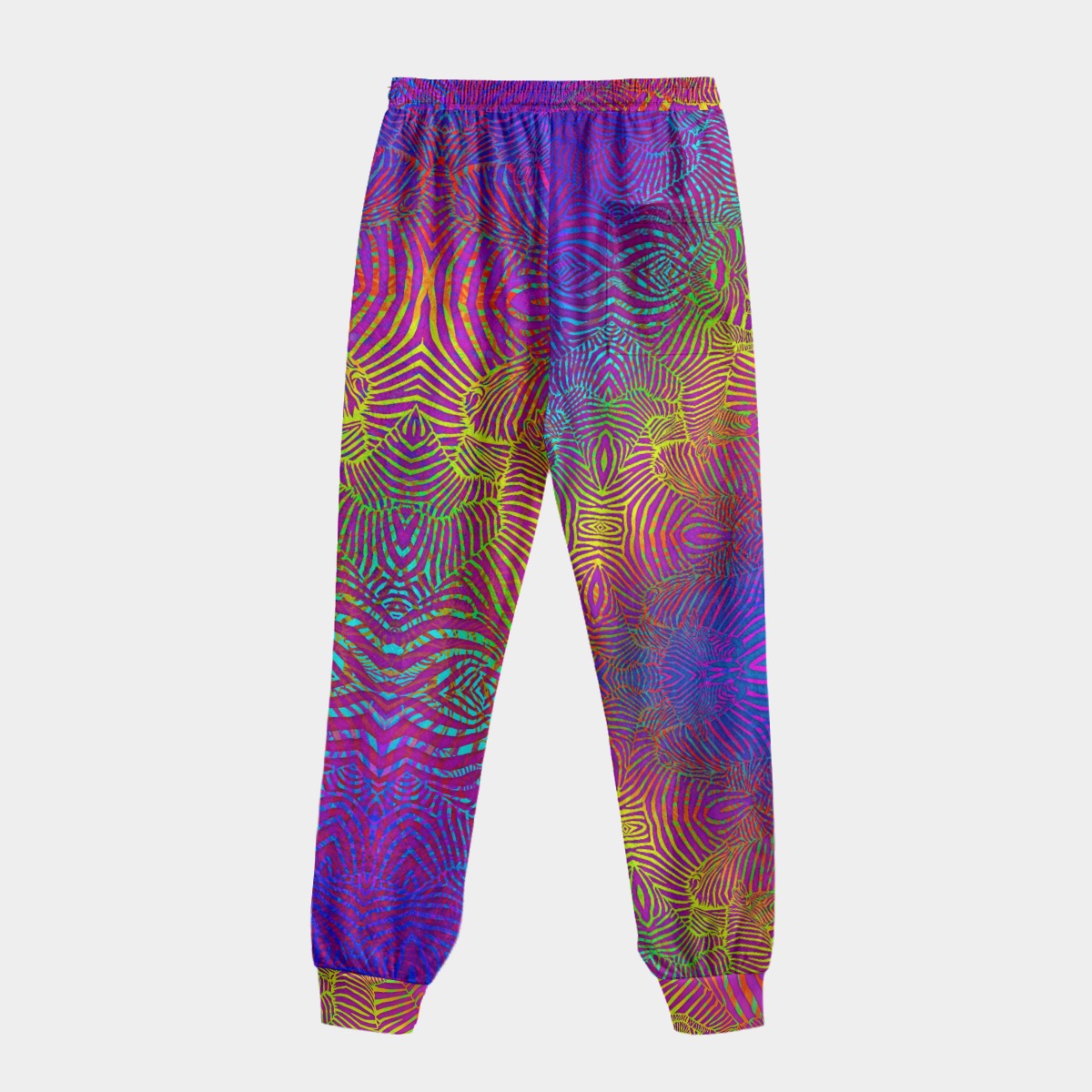 Zebra Rainbows Crushed Velvet Jogger Pants