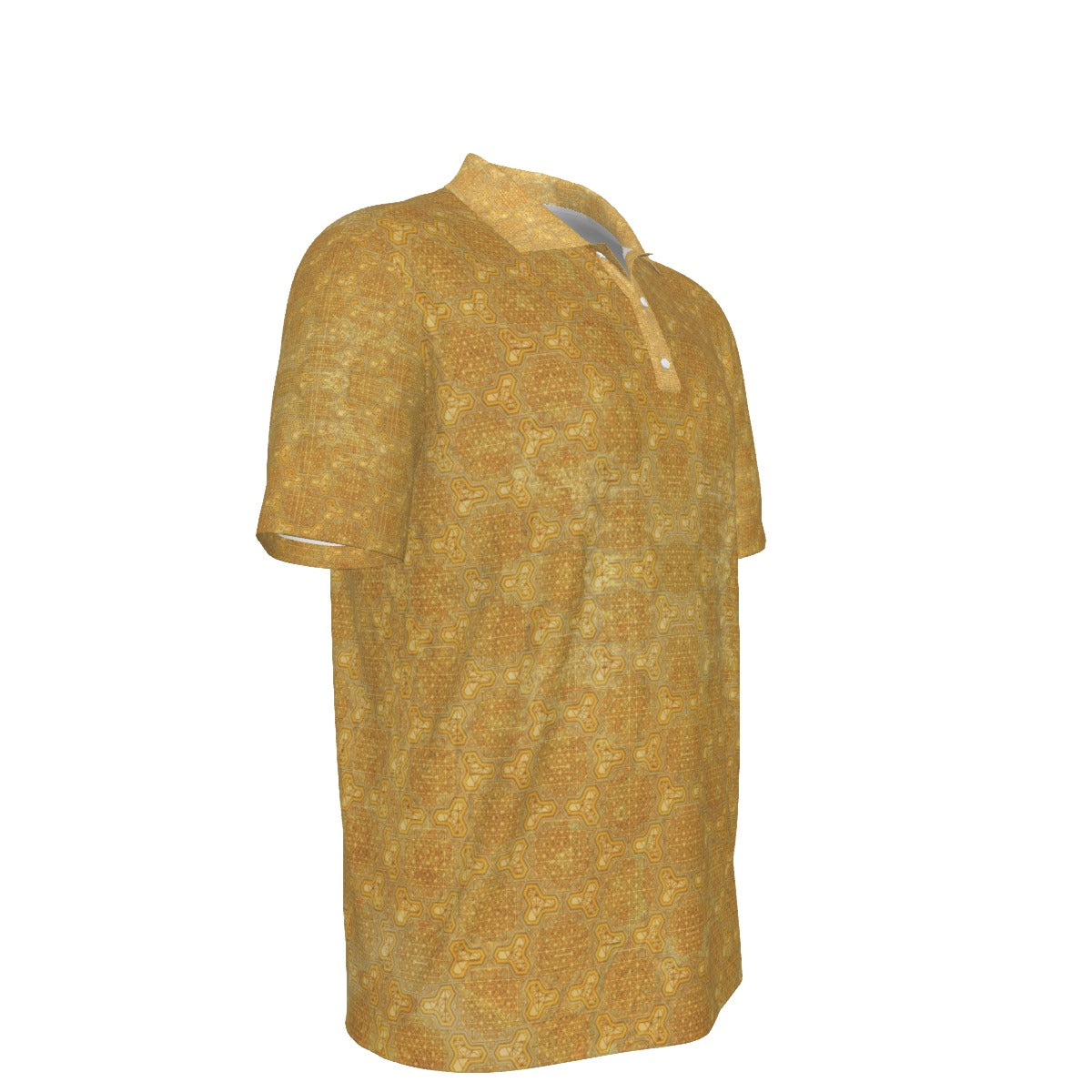 Metatron's Cube Tan Stretch Polo Golf Shirt