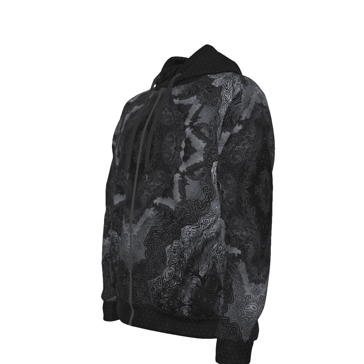 Brush Stroke Mandala Premium Zip Hoodie