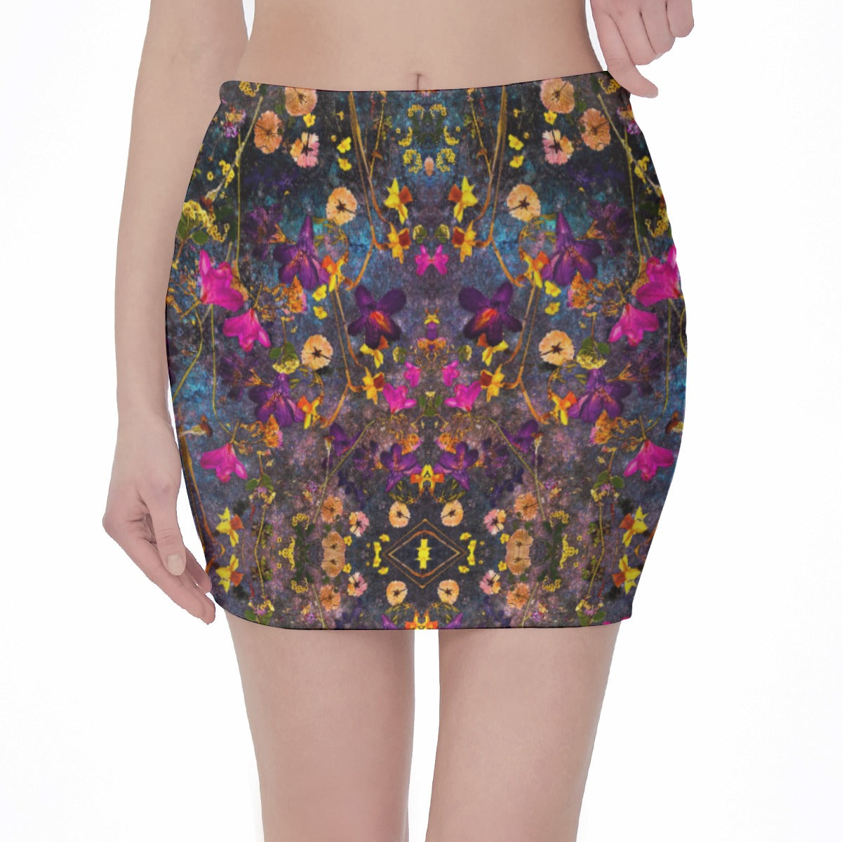 Galactic Flower Press Hip Skirt