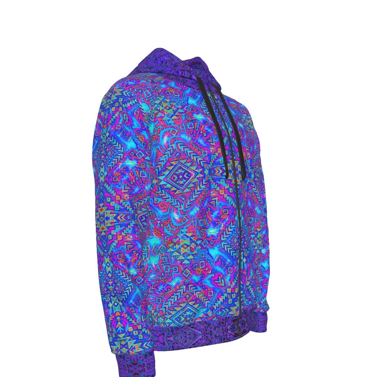 Psychedelic Azul Aztec Premium Zip Hoodie