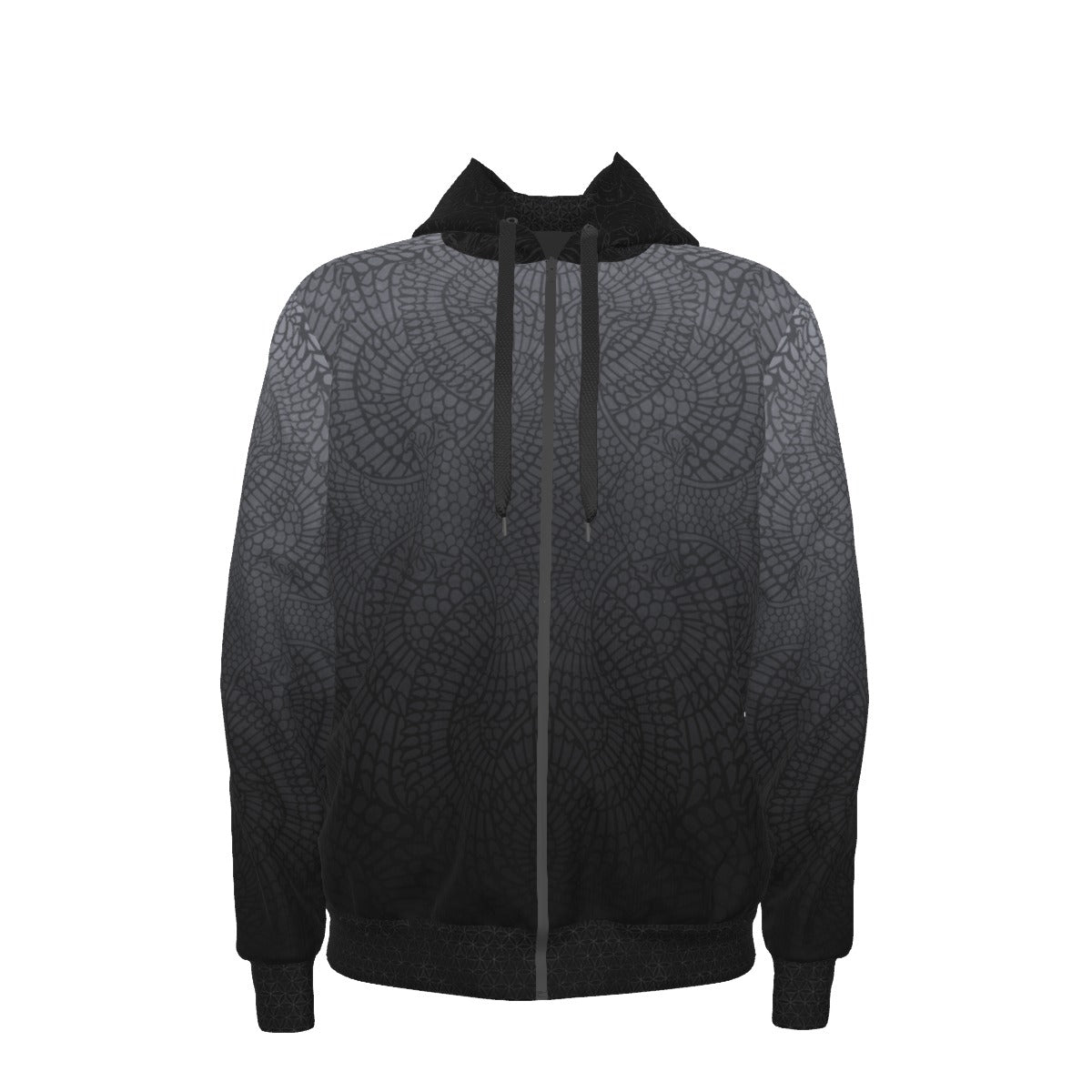 Falcon of Horus Gray Premium Zip Hoodie
