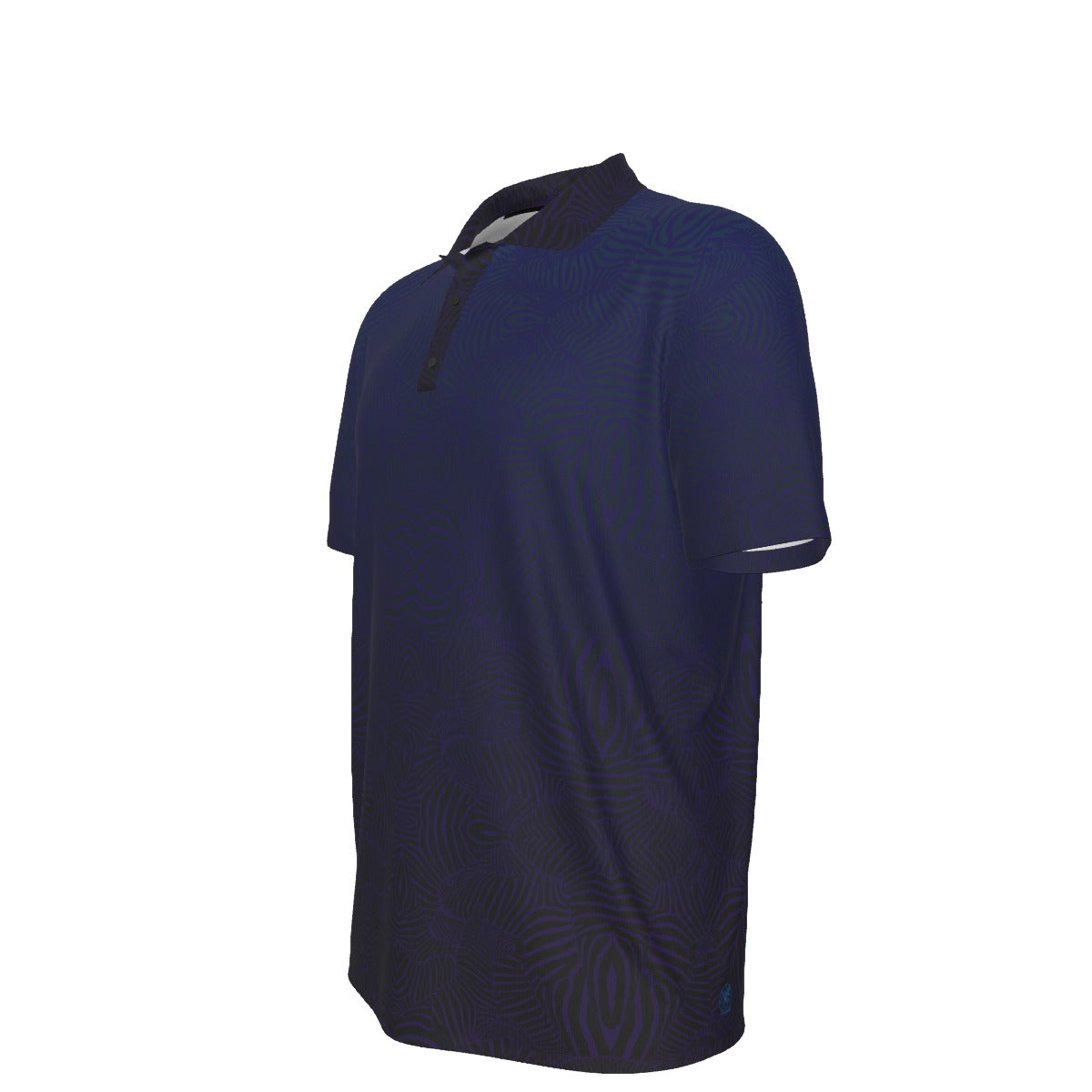 Zebra Blues Pattern Stretch Polo Golf Shirt