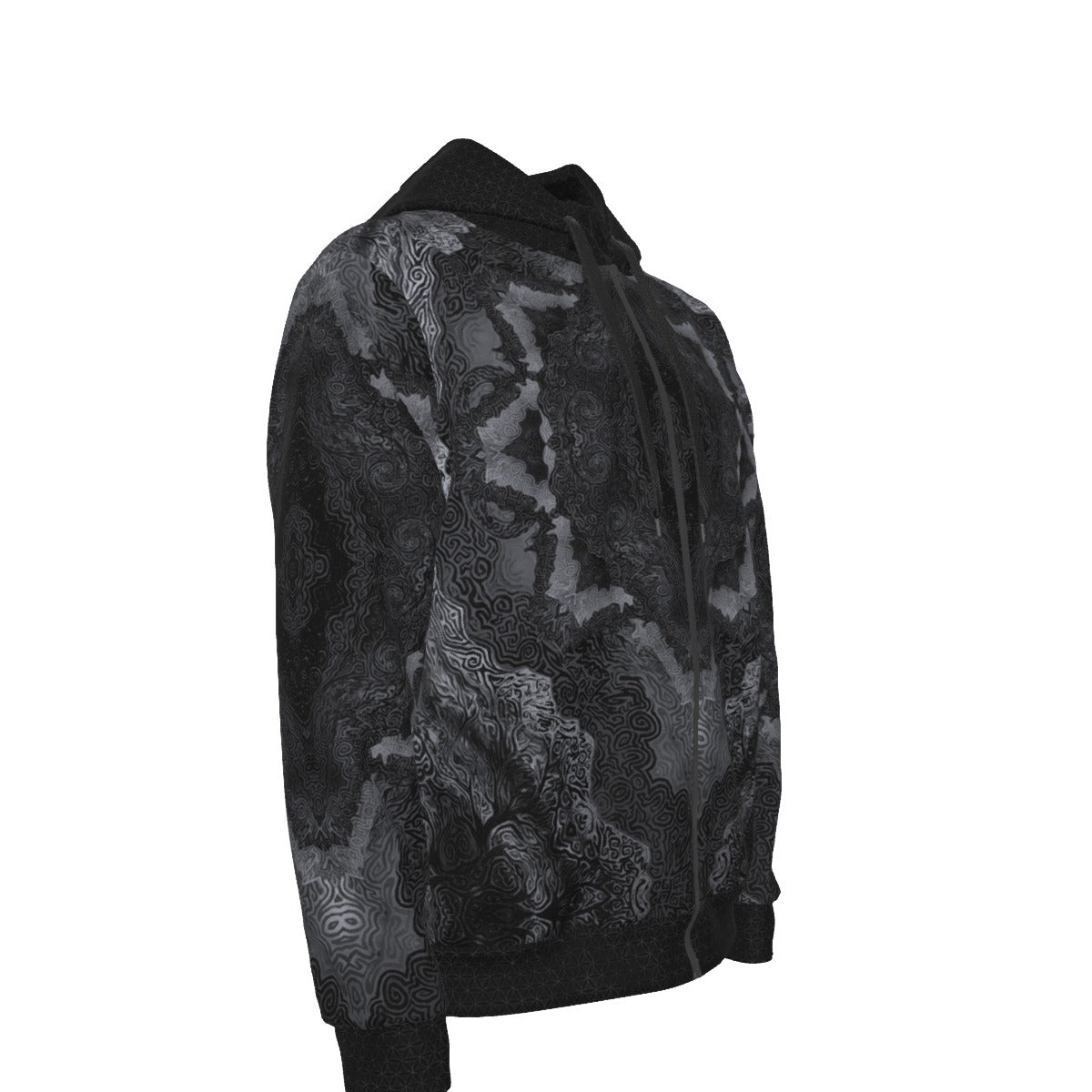 Brush Stroke Mandala Premium Zip Hoodie