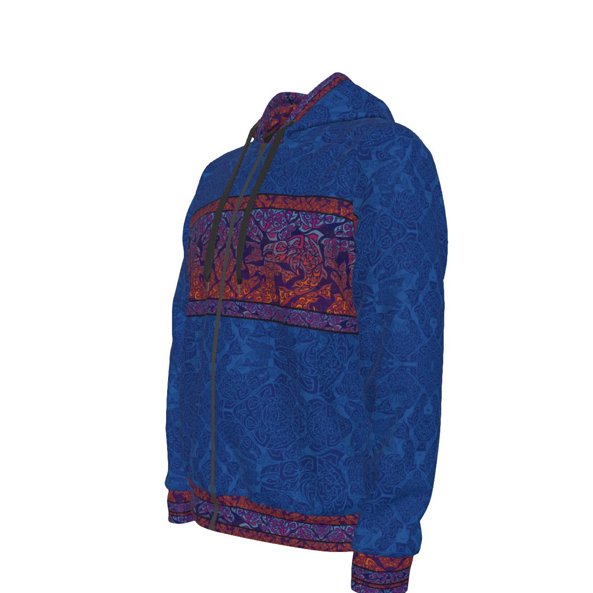 Tribal Salmon Premium Zip Hoodie