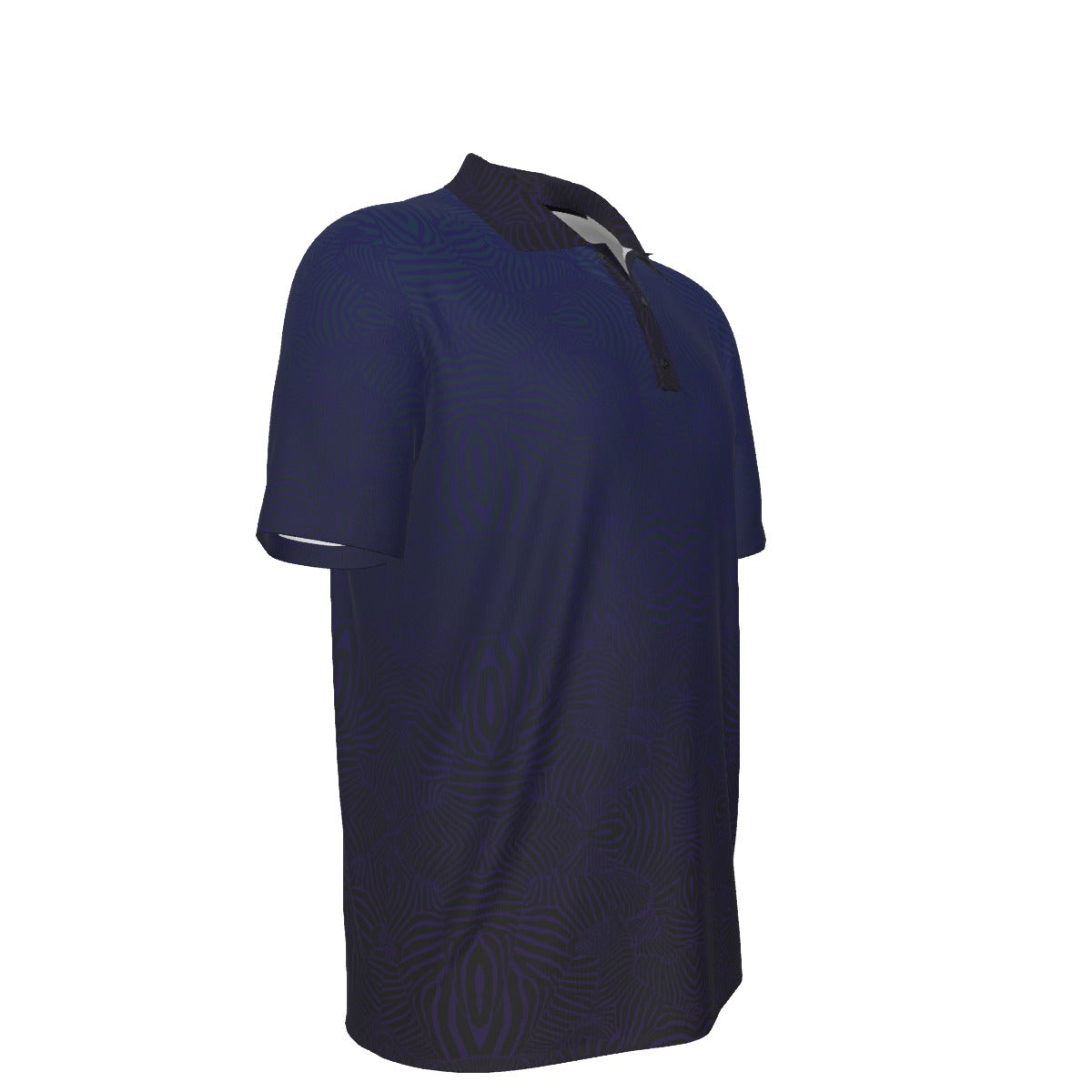 Zebra Blues Pattern Stretch Polo Golf Shirt