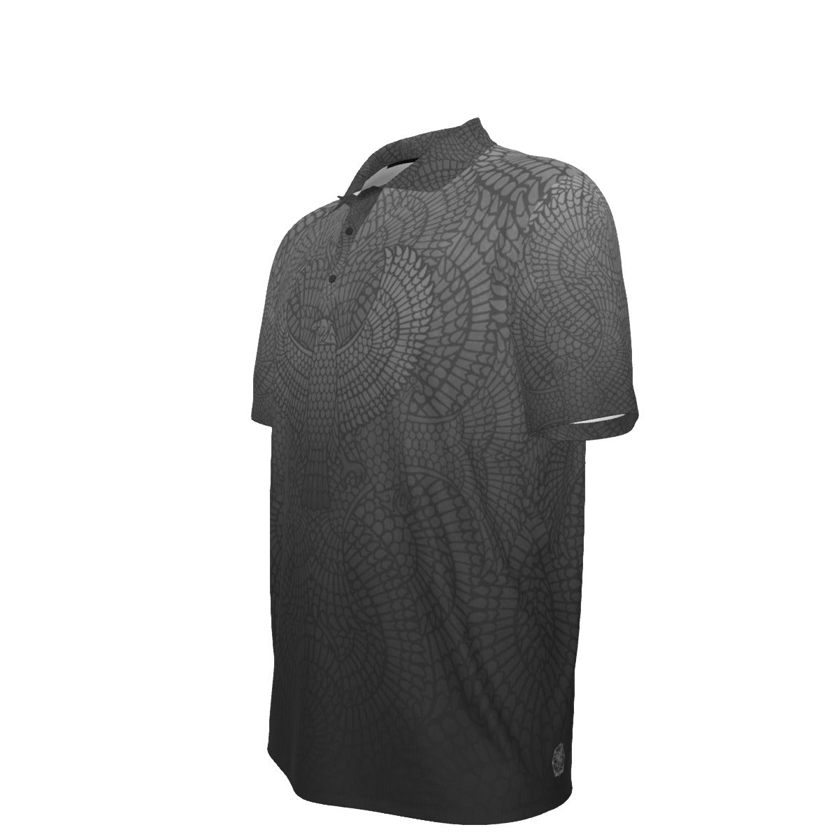 Falcon of Horus Gray Stretch Polo Golf Shirt