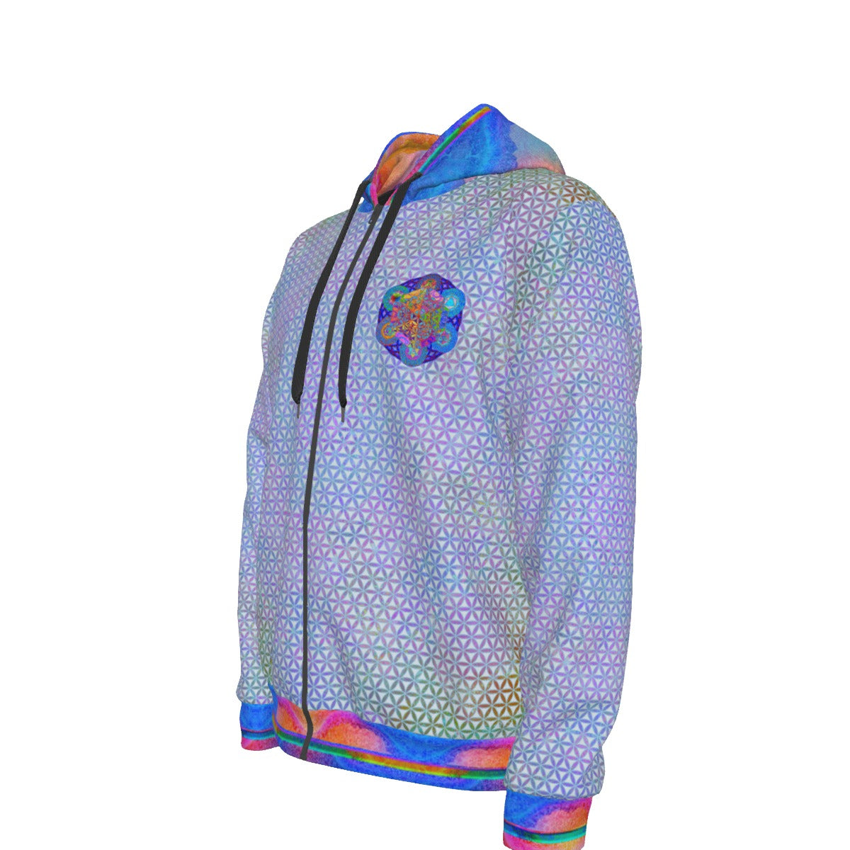 Metatron's Cube Premium Zip Hoodie
