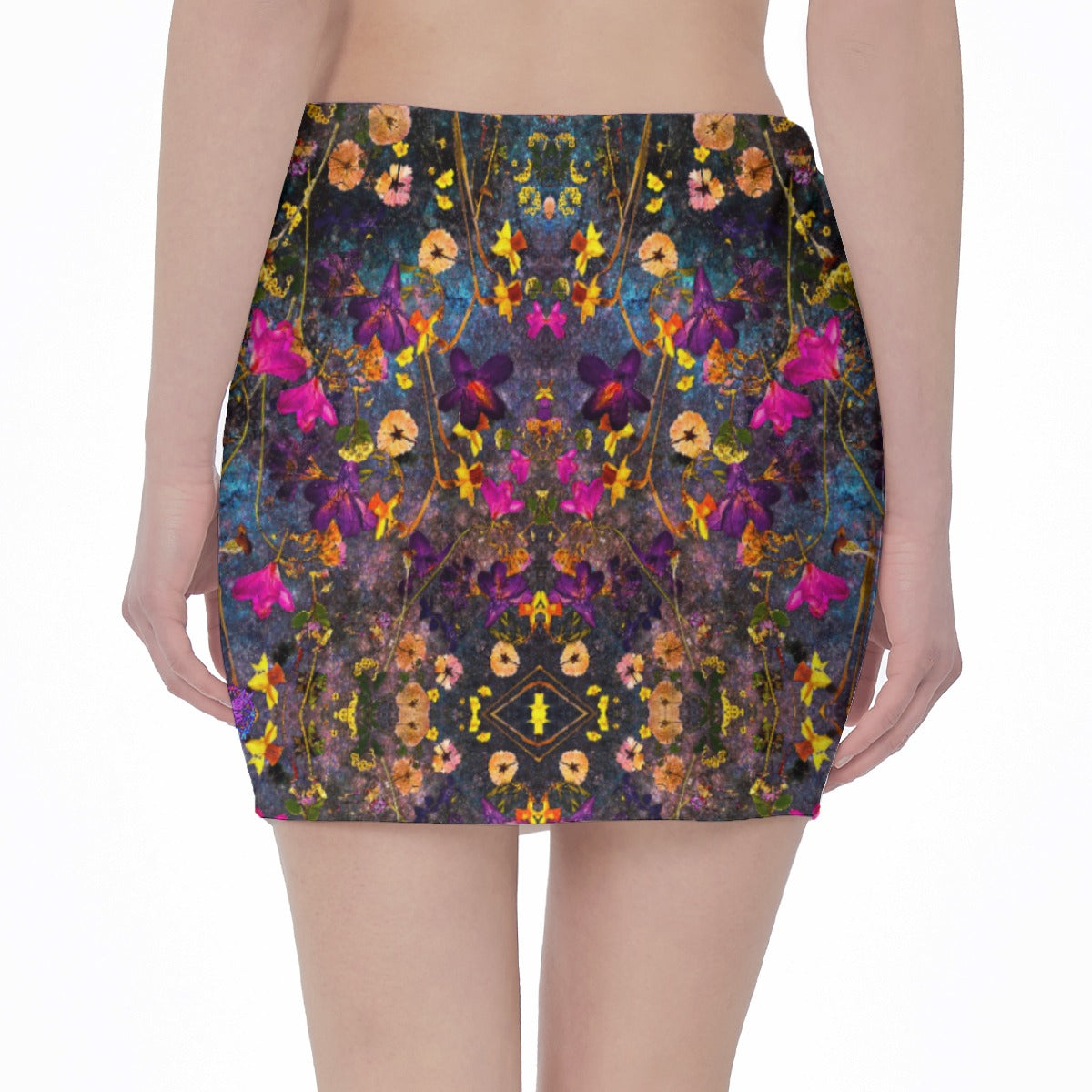 Galactic Flower Press Hip Skirt