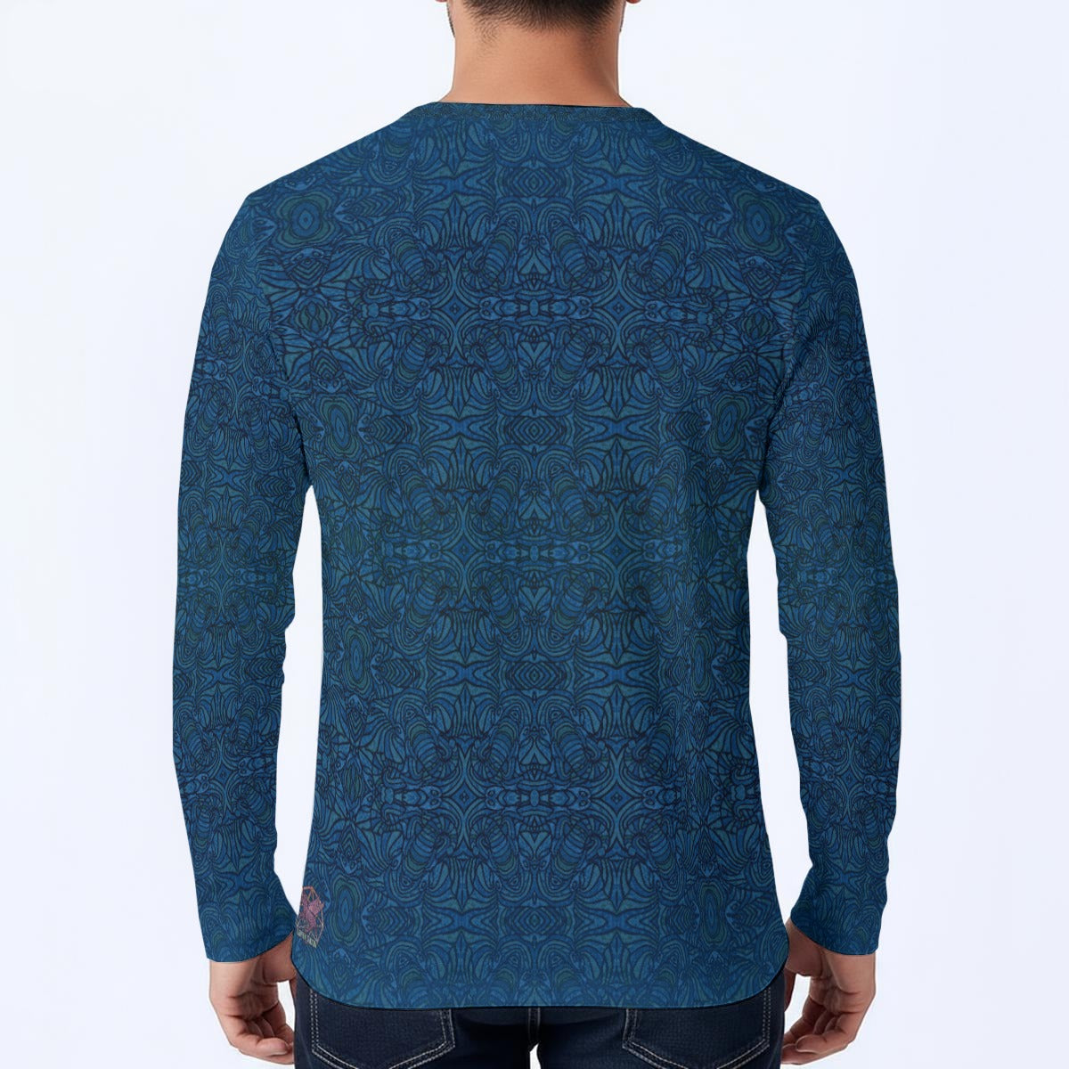 Life Aquatic Elephant Long-Sleeve Henley Shirt
