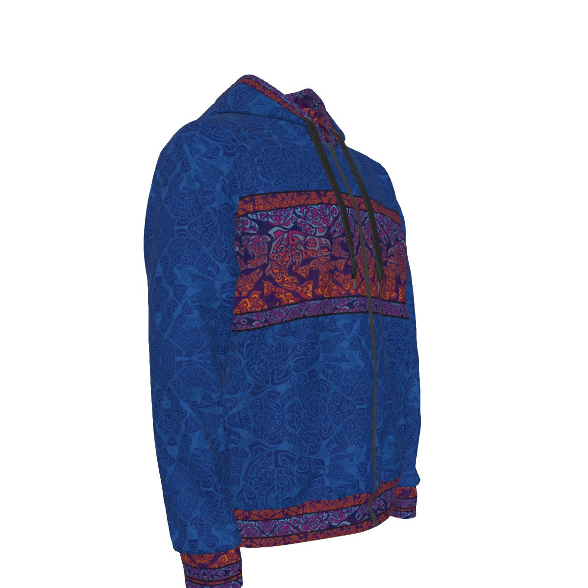Tribal Salmon Premium Zip Hoodie