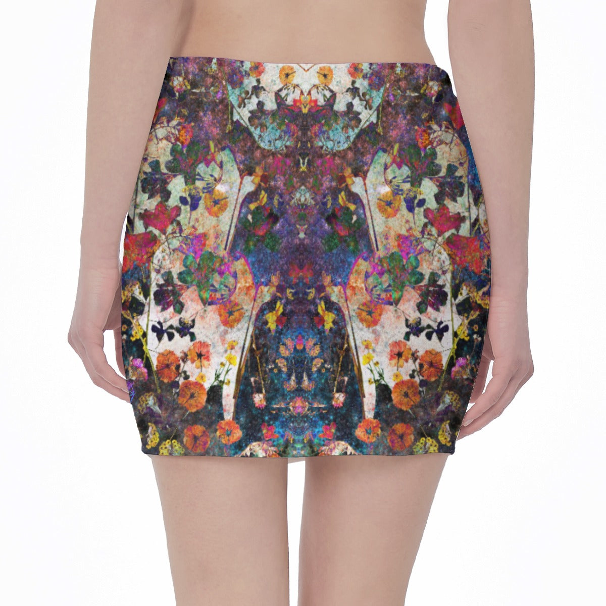 Spring Flower Press Hip Skirt