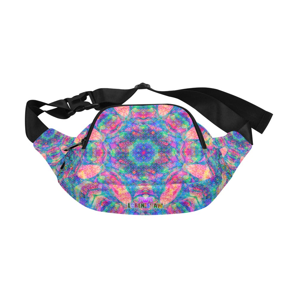 Rainbow Flower of Life Fanny Pack