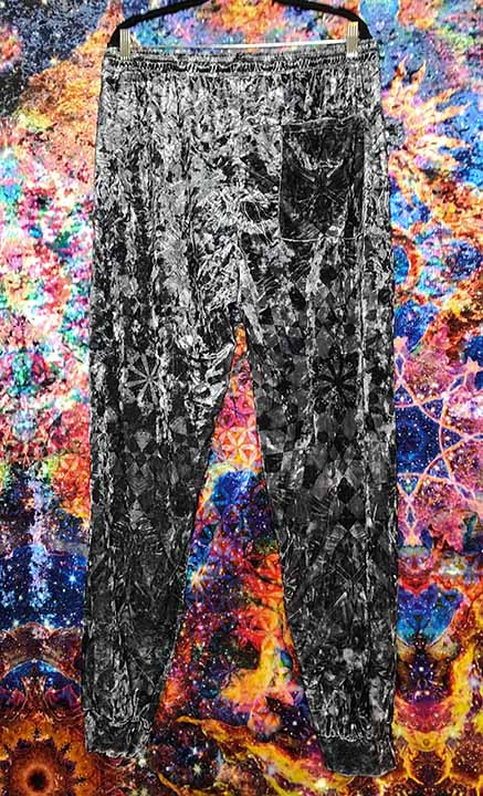 Obsidian Stars Crushed Velvet Jogger Pants
