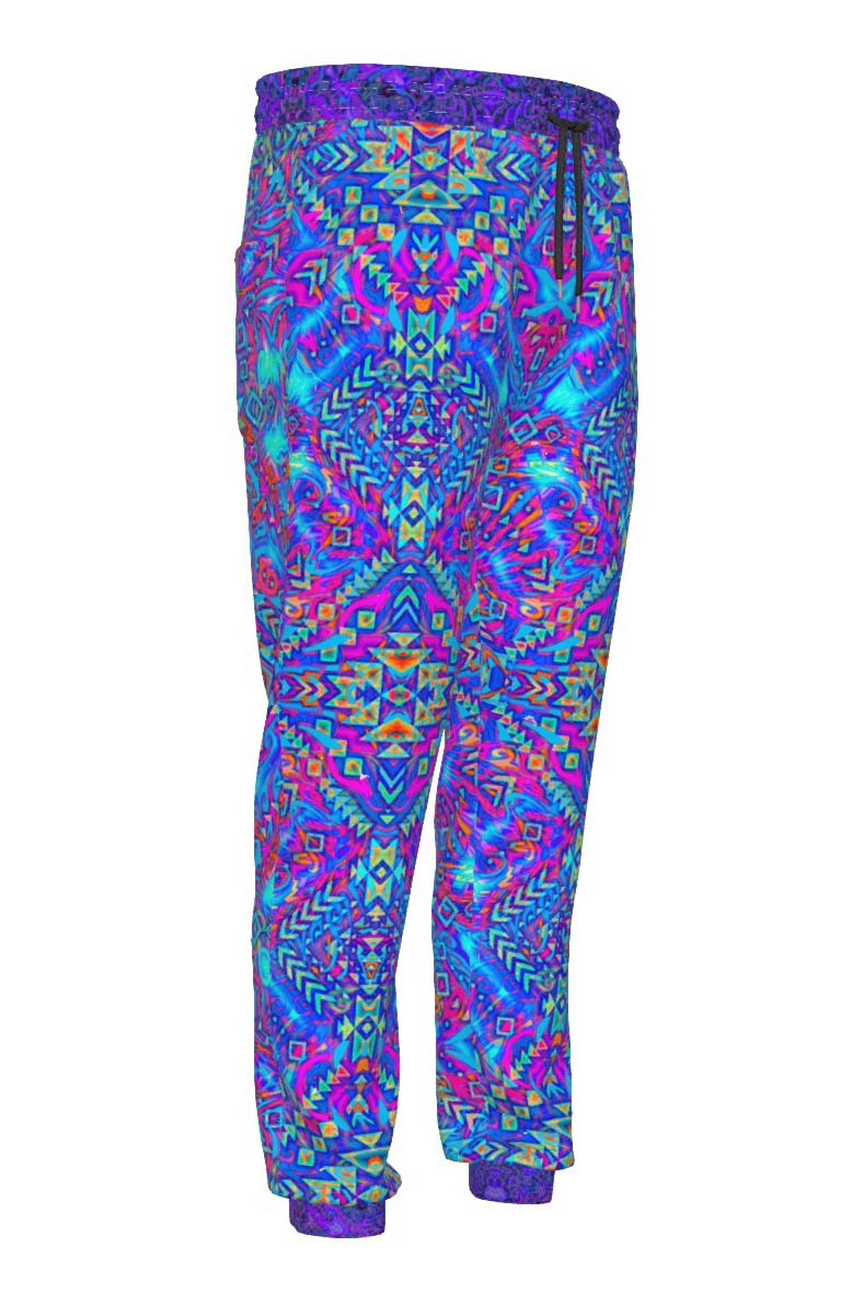 Psychedelic Azul Aztec Joggers
