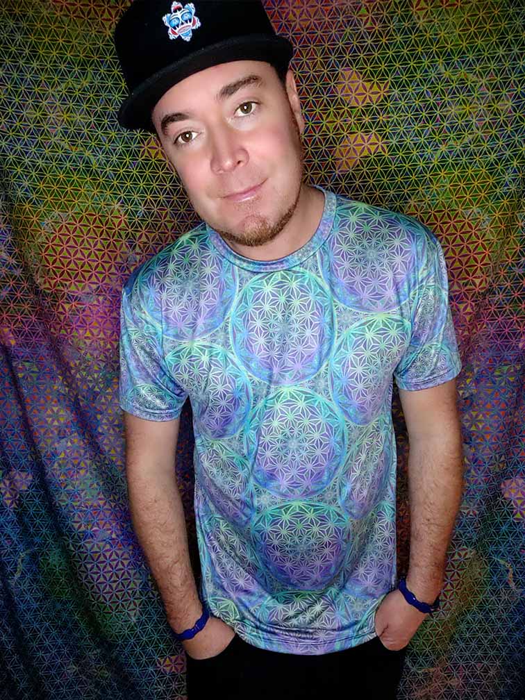 Birth of a Flower Teal T-Shirt