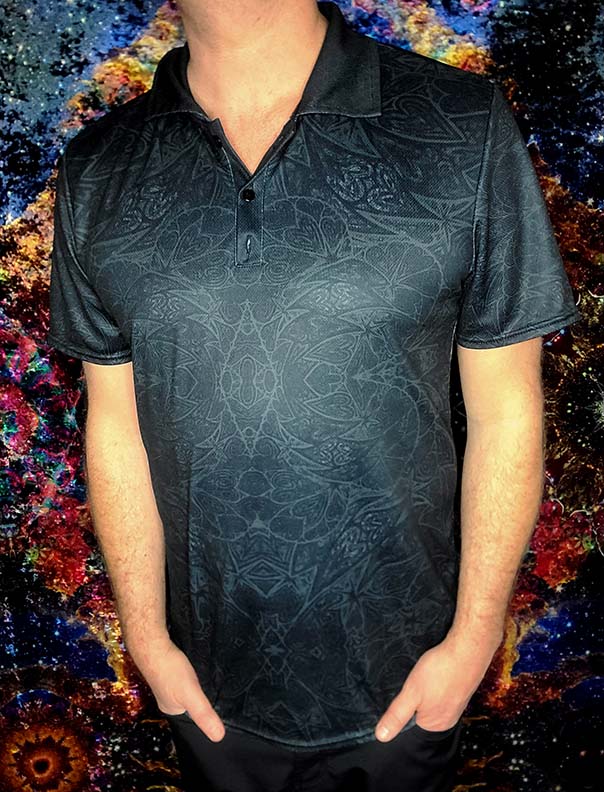 Chakra Nightshade Stretch Polo Golf Shirt
