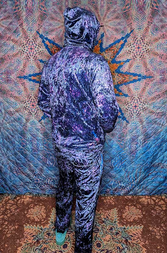 Purple Giraffe Crushed Velvet Zip Hoodie