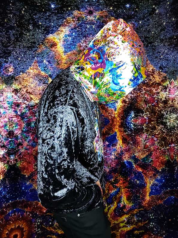 Elephant Mandala Crushed Velvet Hoodie