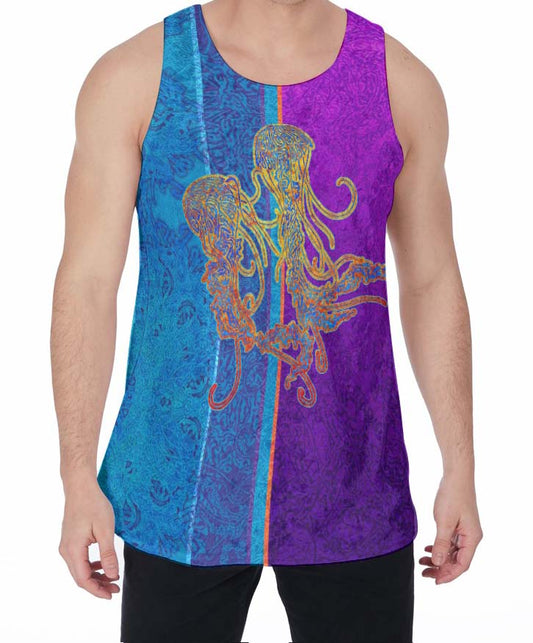 Psychedelic Jellyfish Crushed Velvet Tank Top