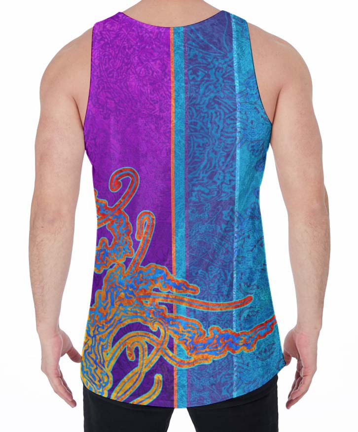 Psychedelic Jellyfish Crushed Velvet Tank Top
