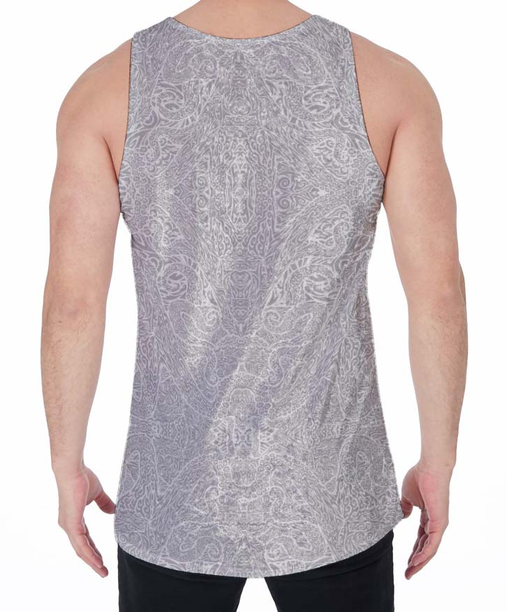 White Octopus Crushed Velvet Tank Top