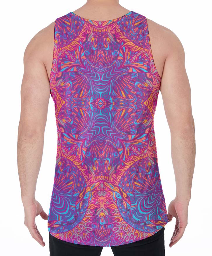 Ultraviolet Energy Torus Crushed Velvet Tank Top