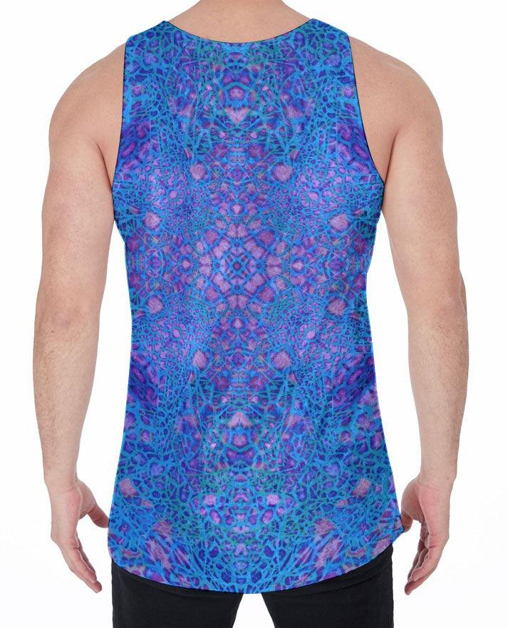 Aquamarine Giraffe Crushed Velvet Tank Top