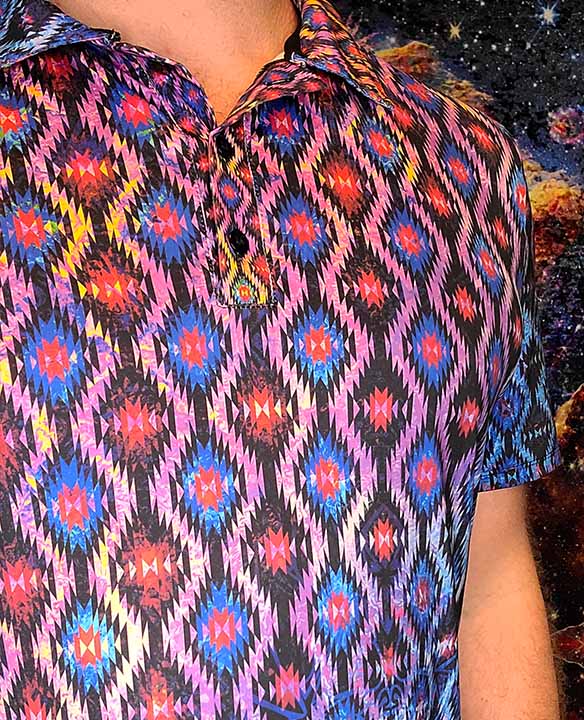 Navajo Sunrise Stretch Polo Golf Shirt